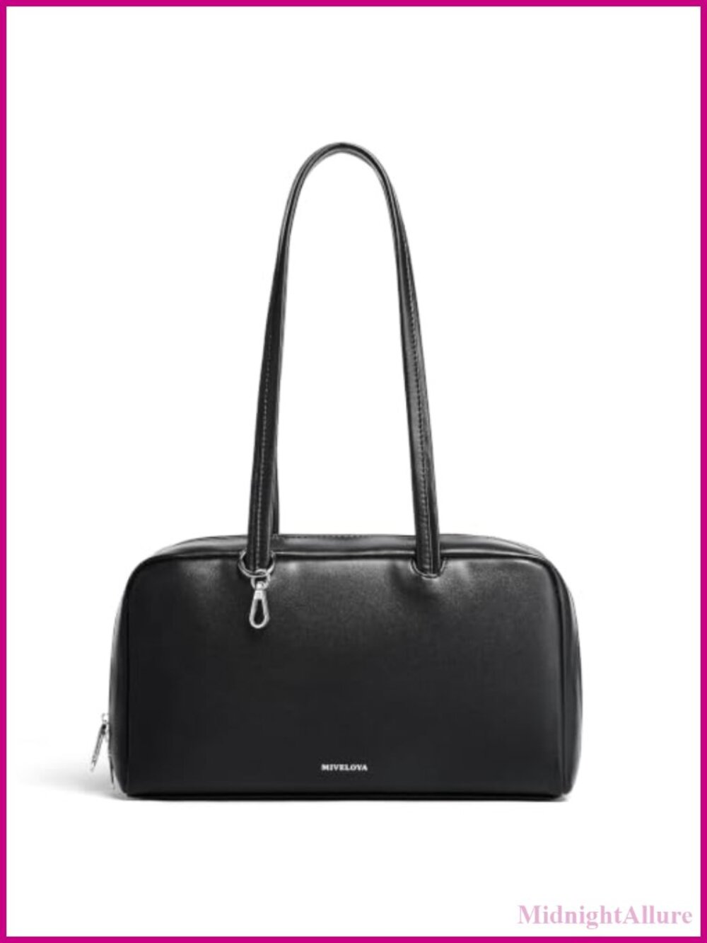 Bowler Slouchy Shoulder Bag PU Leather Anti-Theft Purse